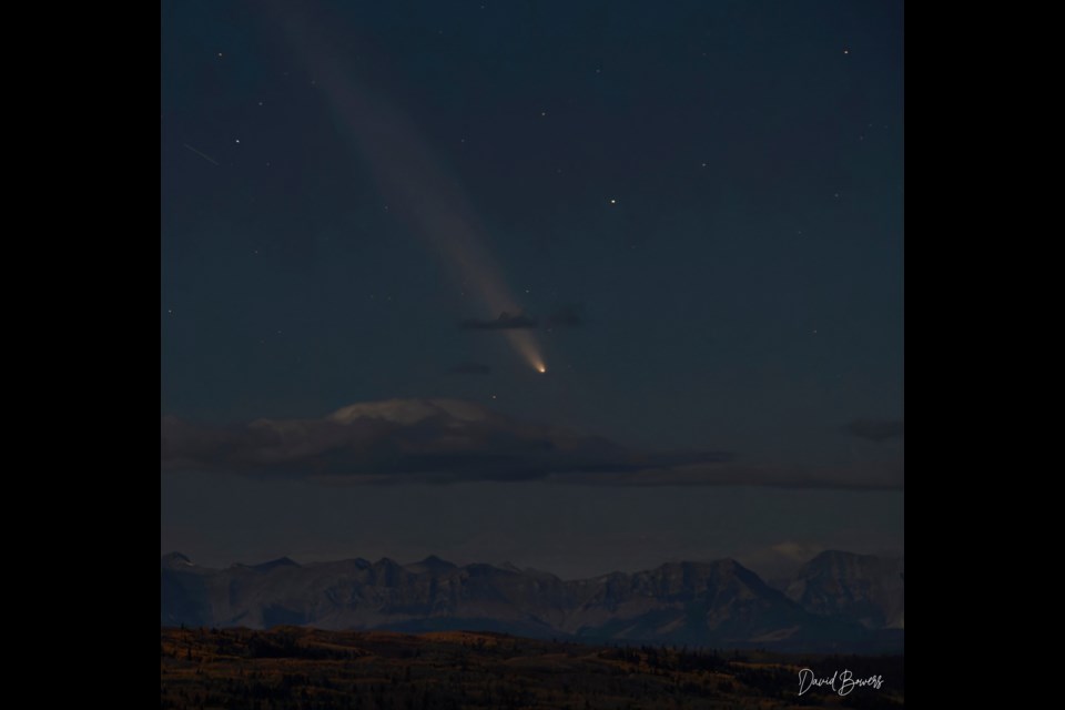 Photographs from around town of the Tsuchinshan-ATLAS comet  (also known as Comet C/2023 A3) that could be seen in the sky on Oct. 14.