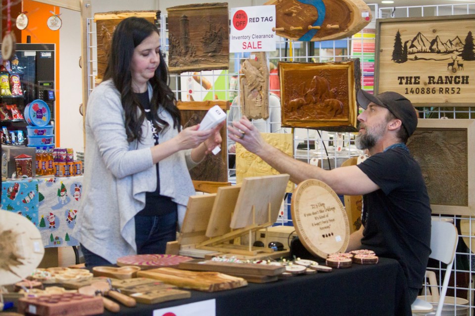 Holiday shoppers flocked to the SLS Centre for the Cochrane Christmas Farmers' Market that took place on Dec. 14.