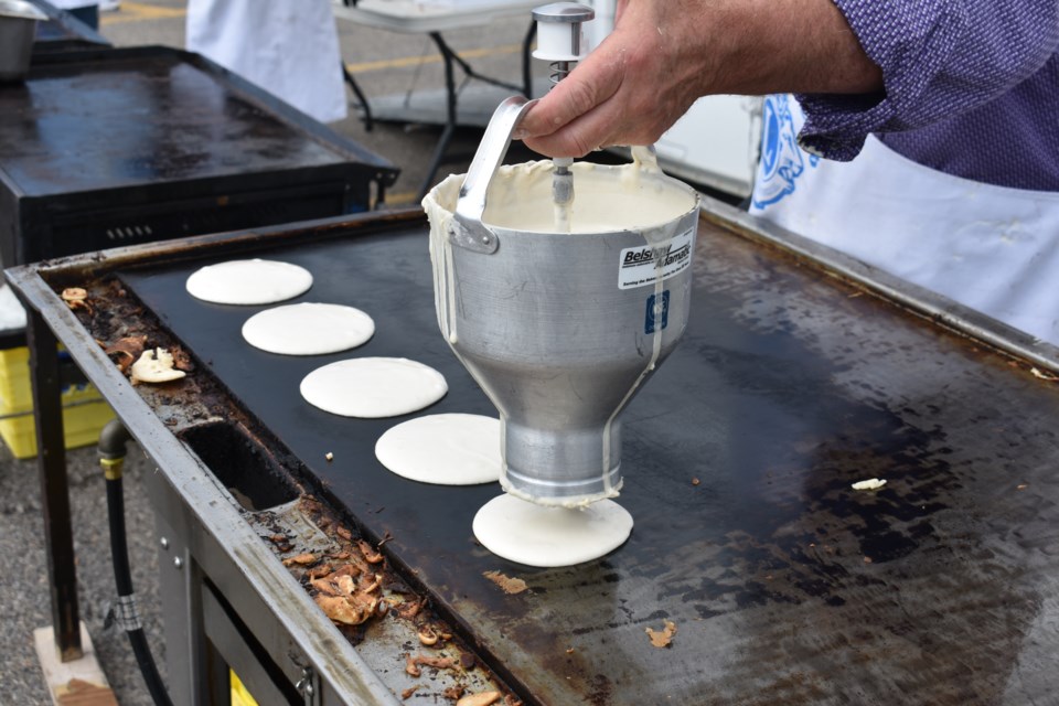 Shot from today's pancake breakfast hosted by the Cochrane Lions club and BGC of Cochrane.