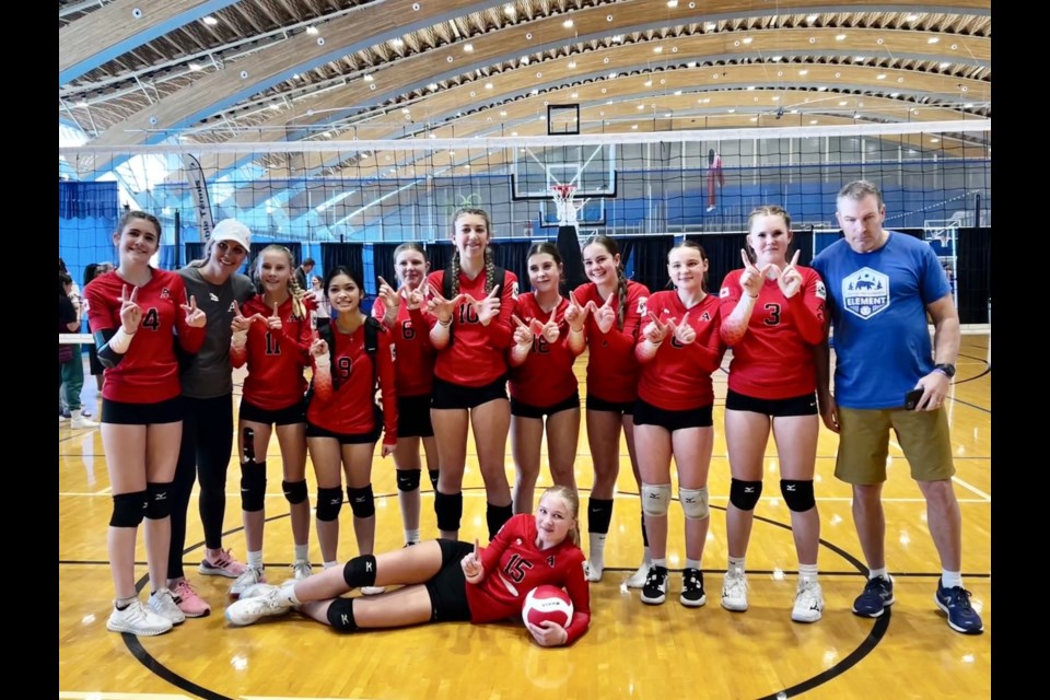 Cochrane U14 ACE recently won gold at the Volleyball Canada Youth National Championships in Richmond, BC