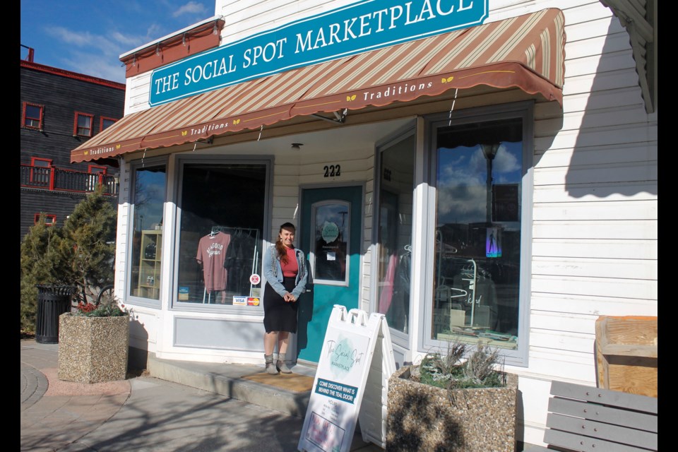 Kailey Mitchell outside of The Social Spot and Quirk Social offices.