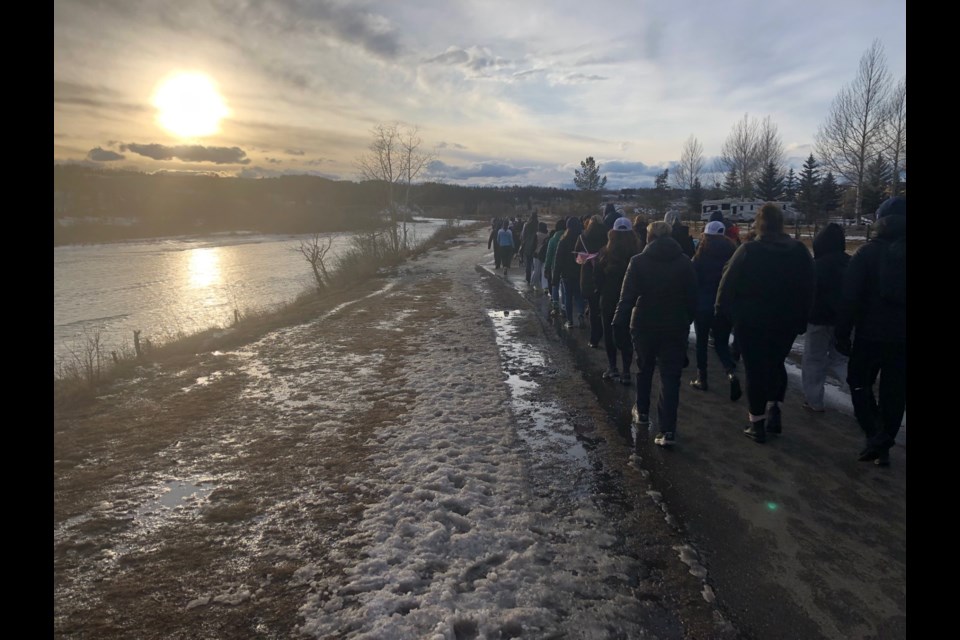 A warmer than normal afternoon greeted walkers this year