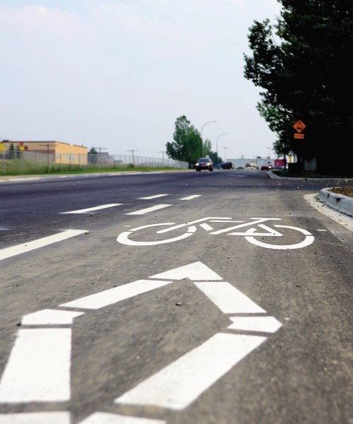 Glenbow Drive bike lanes.