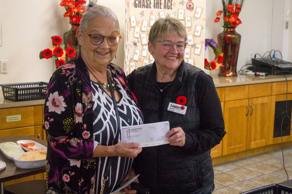 (left to Right) Patti Fisher of Big Hill Haven with Jane Dupree of the Cochrane Legion.