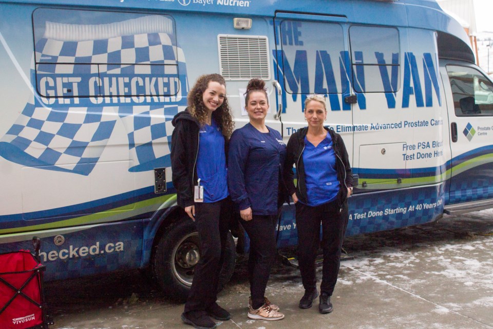 The MAN VAN stopped right outside of the SLS Centre to give free PSA Blood Tests to help detect prostate cancer for men in the community on Jan. 20.