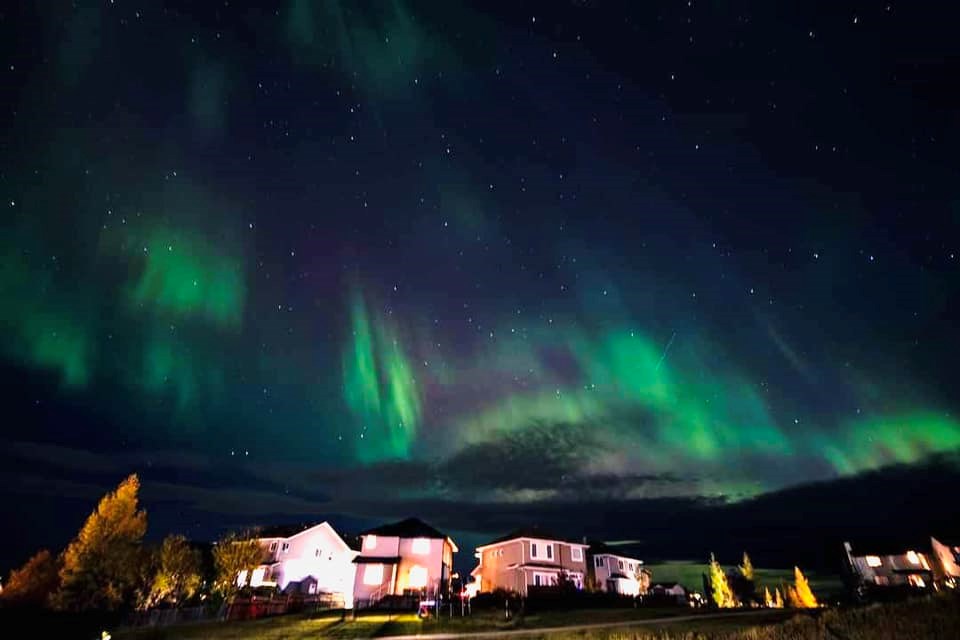 Snapshots of the northern lights around Cochrane on the evening of Oct. 7.