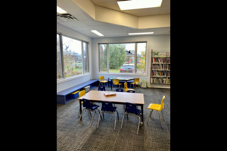 After the floor replacement and painting at the Markdale Library. 