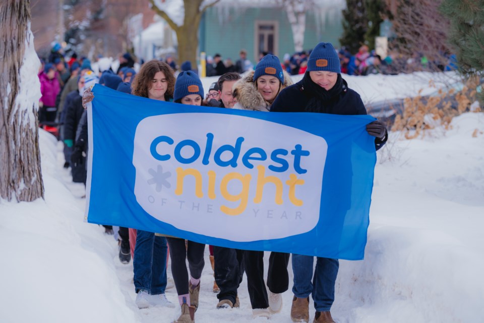 The Coldest Night of the Year Collingwood event took place Feb. 22 and involved 390 walkers on 63 teams all fundraising for Home Horizon. 