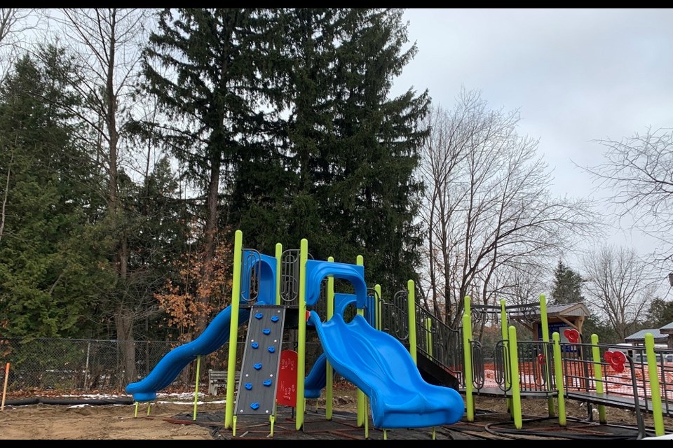 New playground equipment was installed this year at a park in Eugenia. 