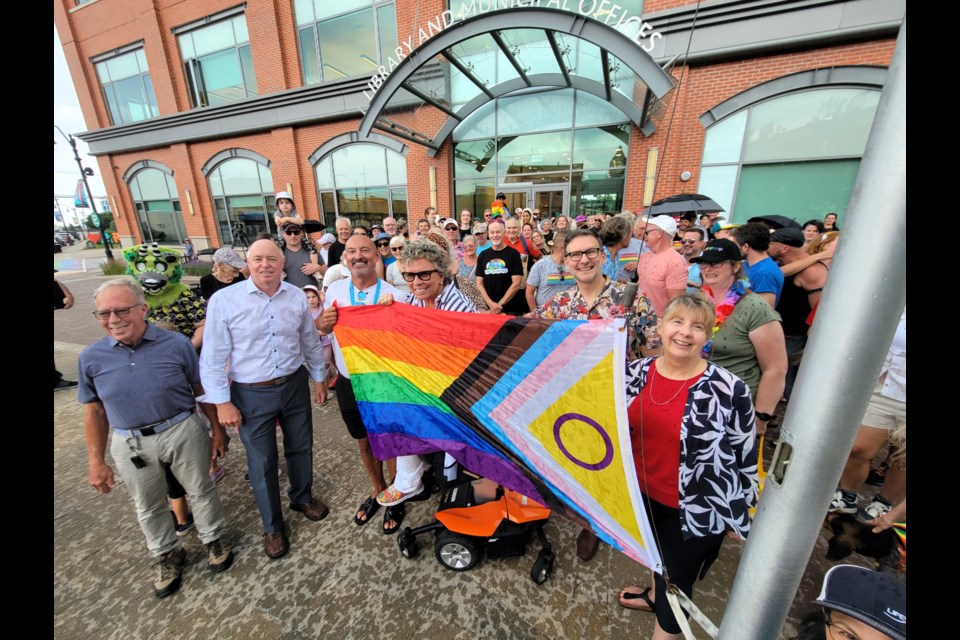 Organizers of Collingwood Pride as well as dignitaries and members of the community showed up to raise the Pride flag on Friday to kick off the Collingwood Pride Festival.