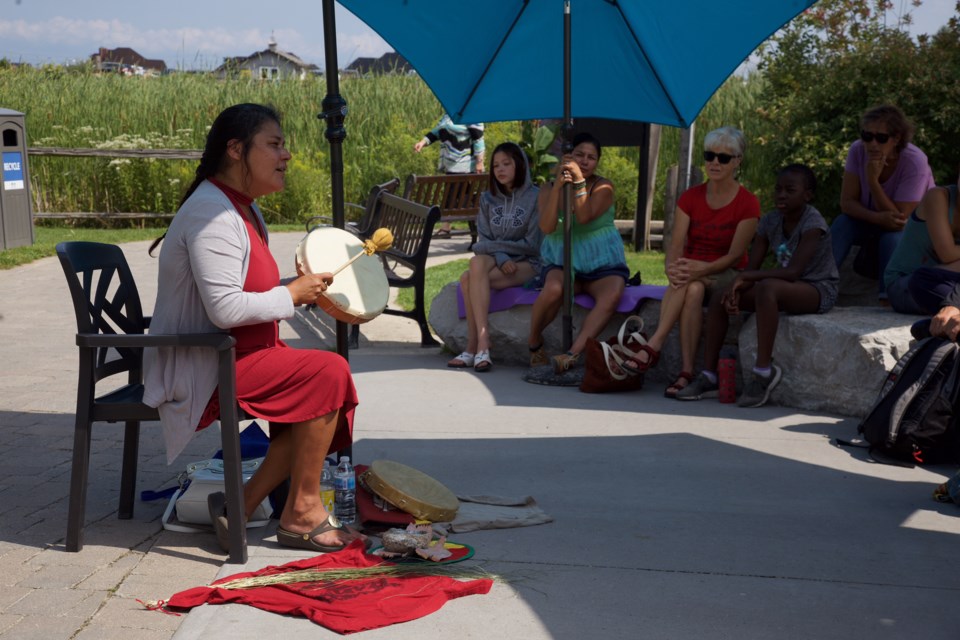 The Indigenous Life Festival took place in Collingwood and at Blue Mountain Village last weekend Aug. 24-26. It featured events such as ceremonial dancing, drum circles, historic storytelling, music and activities that encouraged participation from both Indigenous and non-indigenous people. Contributed photo