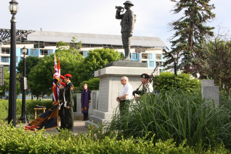 An early morning ceremony at Collingwood cenotaph marked the 80th anniversary of D-Day on June 6, 2024. 