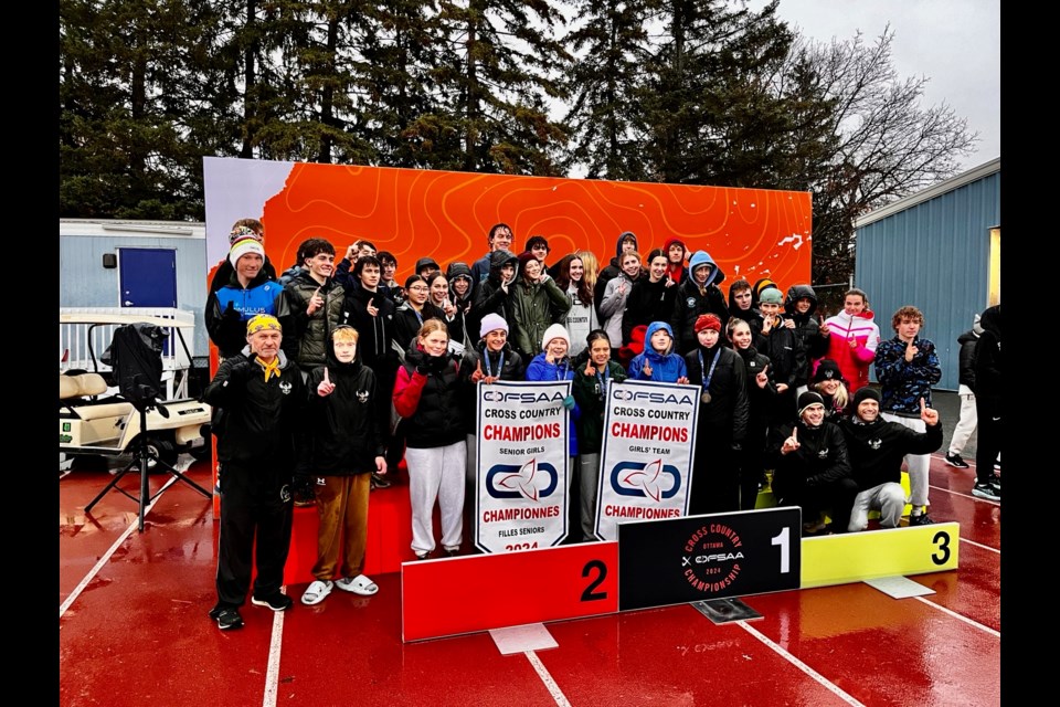 The CCI cross-country team at OFSAA championships on Nov. 4 in Ottawa. 