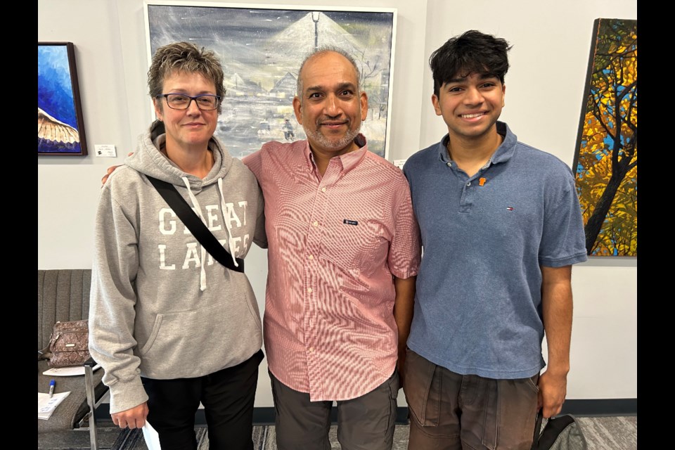 Lisa Shore, Dr. Mohammed Saigar, and Hassan Saigar following their presentation to the Rotary Club of South Georgian Bay earlier this month. The three of them joined two others from Collingwood on a medical mission to Guatemala to offer dentistry services to people who can't pay to see a dentist. 