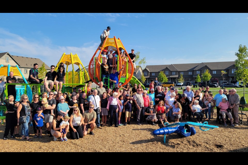 About 100 members of the den Bok family attended a ribbon cutting for the den Bok Family Park on Sept. 18.