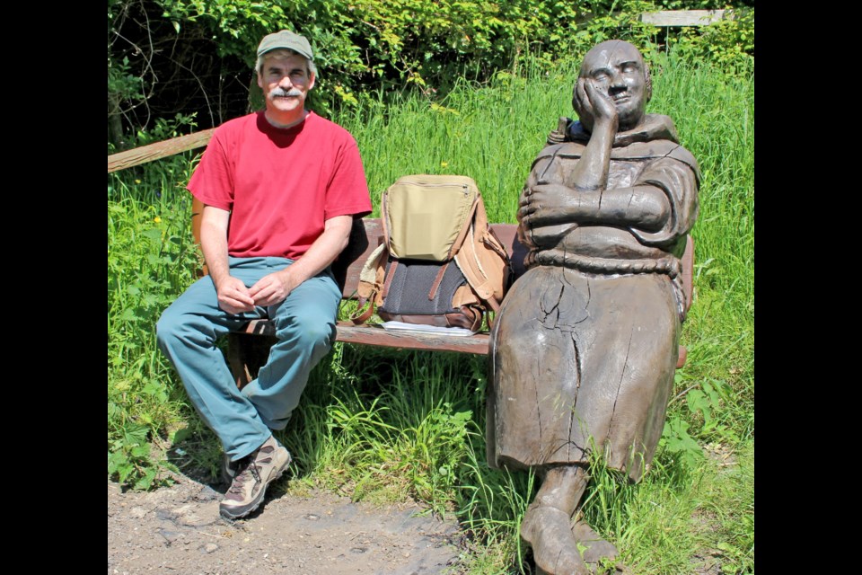 Ken Haigh on the final leg of his hike of Pilgrim's Way in England. 