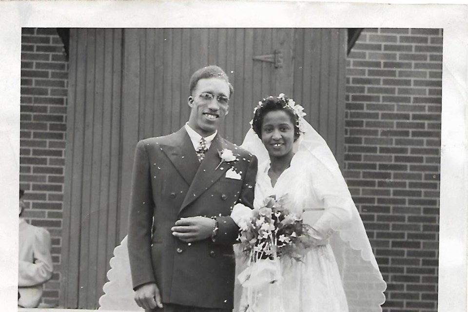 Herbert Wilson is pictured here on his wedding day. He died in a work incident in 1955 at 37 years old. 