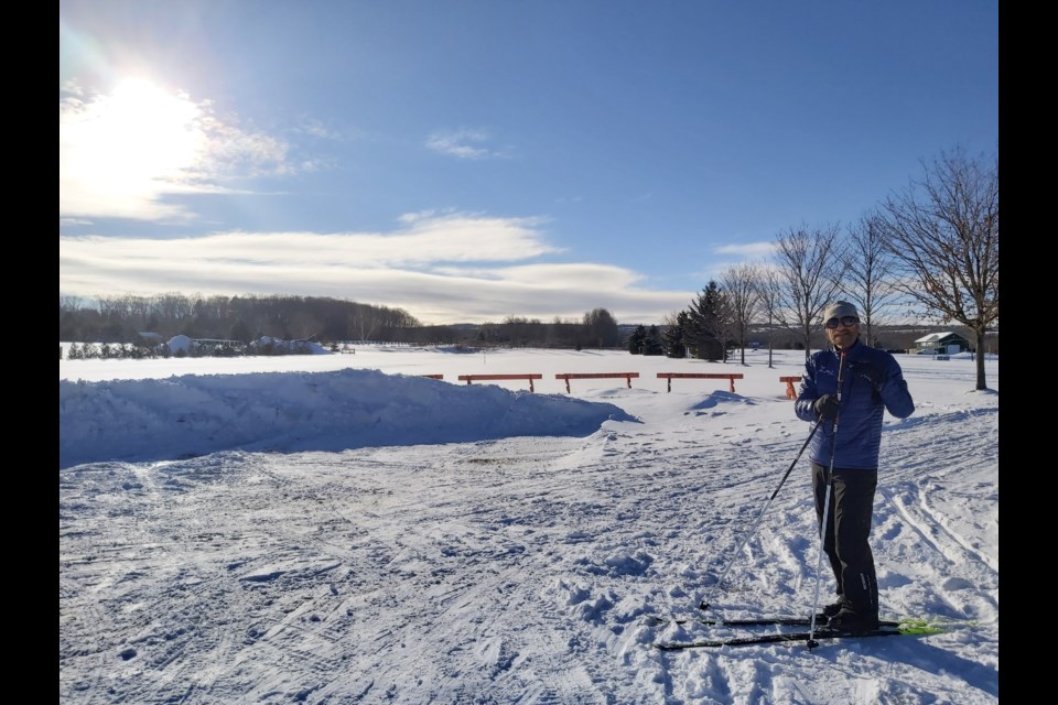 Walter, who lives close to the Tomahawk Golf Course has been out on the trail three times this year. He is an avid downhill skier who has taken up cross-country skiing this season. Jennifer Golletz/ CollingwoodToday