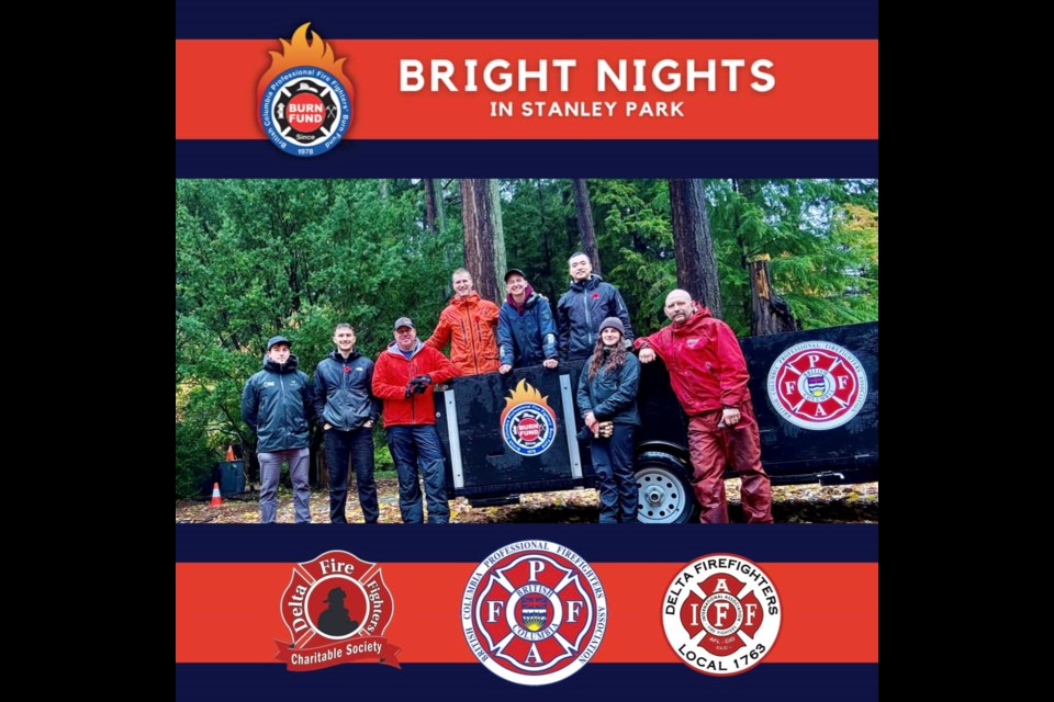 Delta firefighters getting Bright Nights in Stanley Park ready.