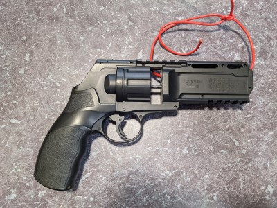 This .50 caliber paintball revolver was recently seized by police, after an interaction with a teenager, who had the revolver in the waistband of his pants.