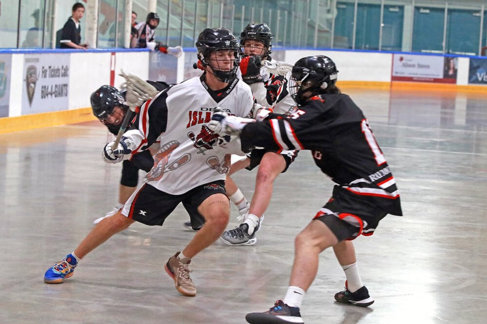 The Delta Islanders dropped an 8-4 decision to the Nanaimo Timbermen on Sunday afternoon at the Ladner Leisure Centre. Jim Kinnear Photos 