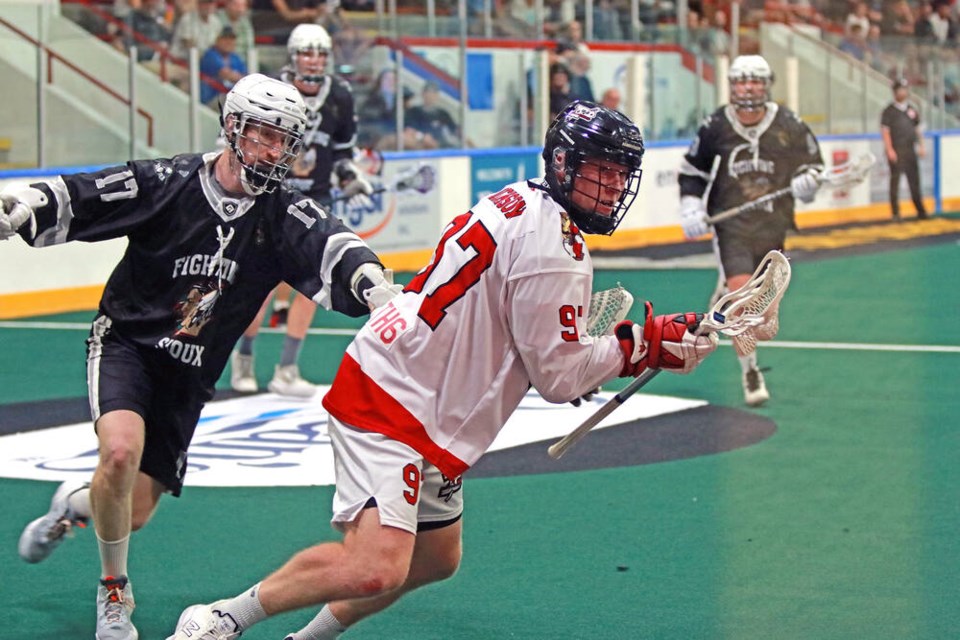 The Ladner Pioneers opened up the President’s Cup on Sunday night with a 16-8 win over the Standing Buffalo Fighting Sioux out of the Prarie Gold Lacrosse League. Jim Kinnear Photos 