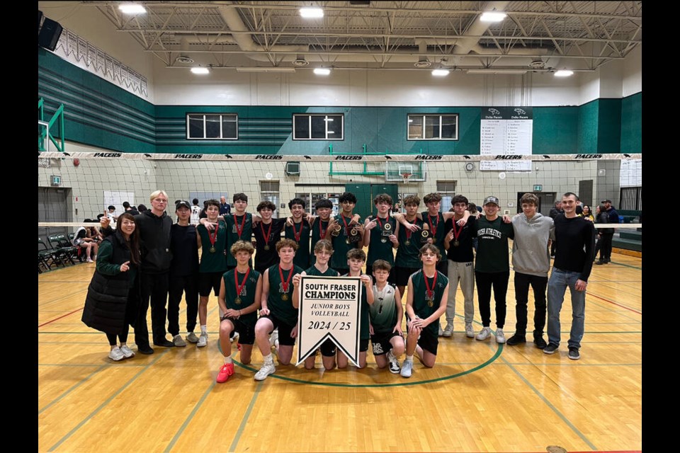 The DSS junior boys won the South Fraser Championships and picked up the bronze medal last weekend at provincials. Photo courtesy Andrew Robson. 