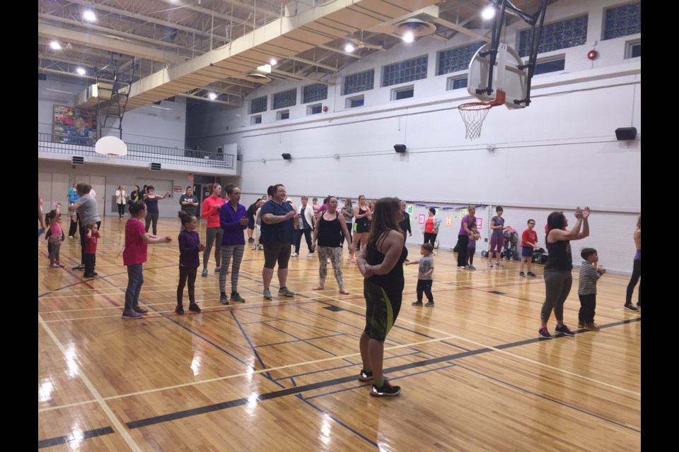 Participants getting their dance on during Zumba for Tanya.
Melanie Farenzena/ ElliotLakeToday