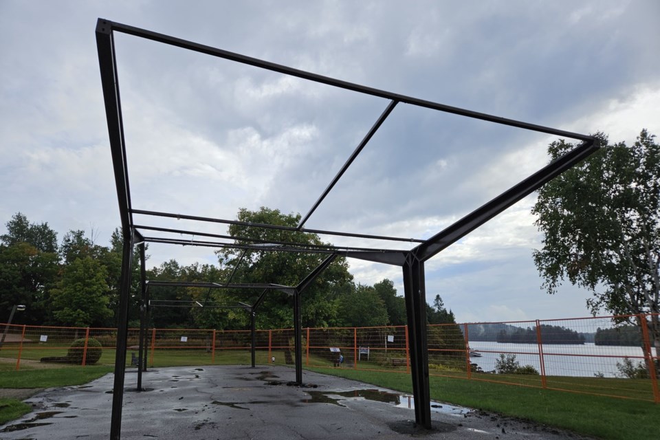 Westview Park Pavilion being dismantled, Sept. 6, 2023