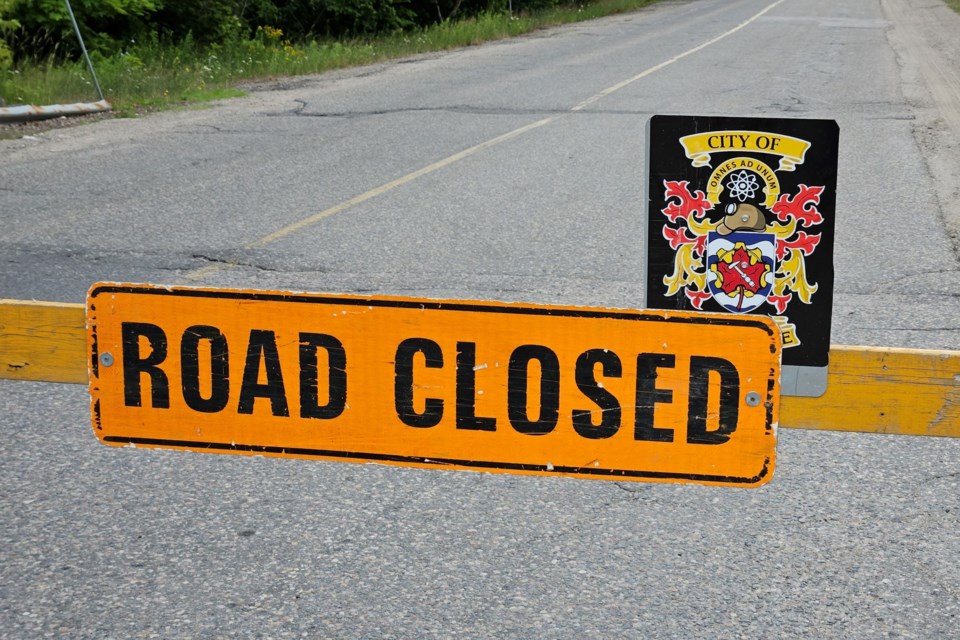 Spine Road closed for repairs Elliot Lake News