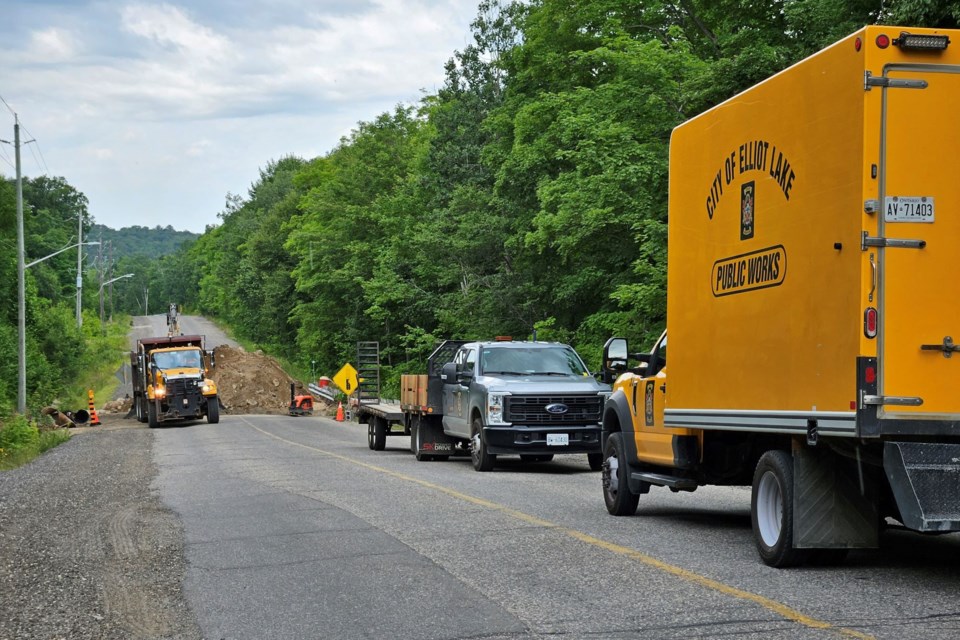 Spine Road closed for repairs Elliot Lake News