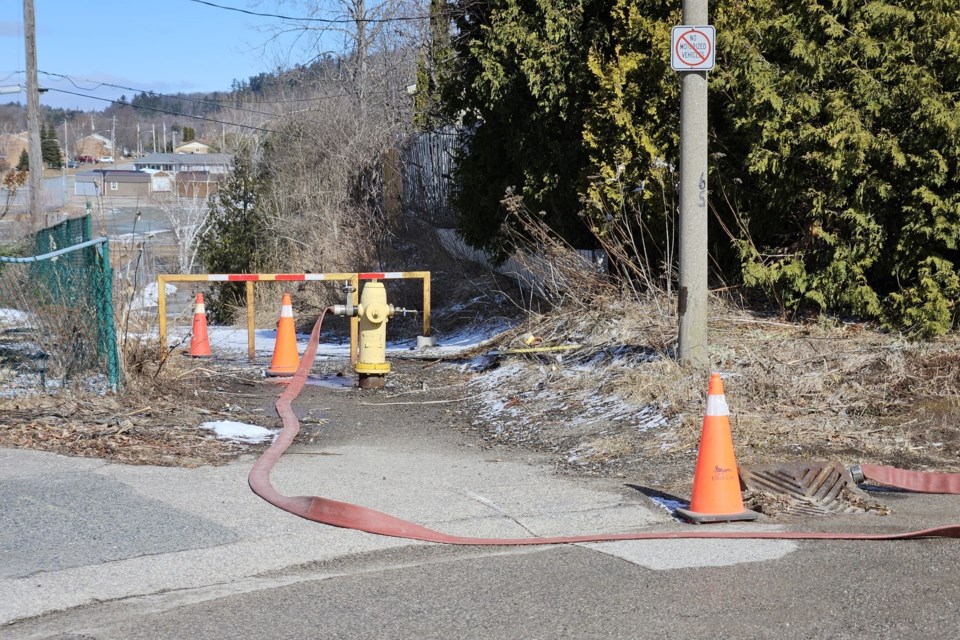 A water main break on Balsam Place resulted in a water outage to facilitate repairs to the water main on Monday.