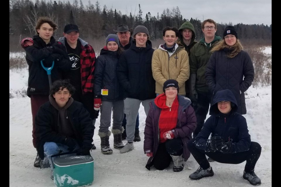 In mid-February, the students travelled to McKerrow to ensure the transfer of 18,000 speckled trout to a suitable ecosystem.