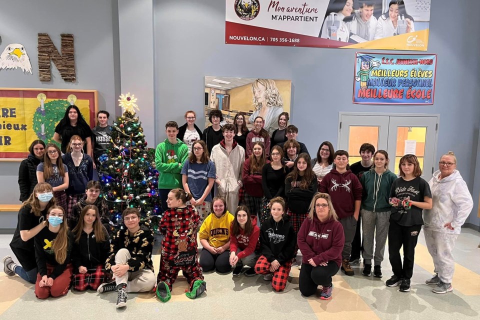 Students at Ecole secondaire catholique Jeunesse-Nord in Blind River showed off their talents for music, and for helping in the community.