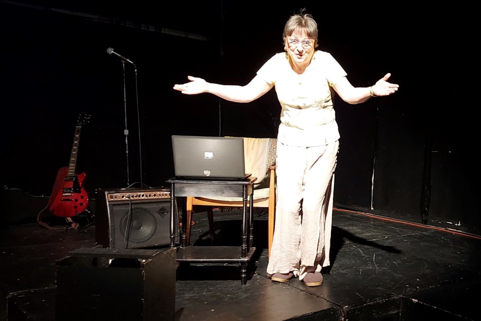 Katherine Makinson performs as X-Blogger Brittany in Between Friends, on May 10.