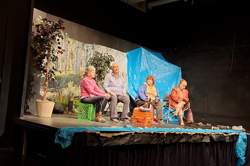 The characters in Towpath, from left, Jane Michie, Ann Foy, Kathy Mitchell and Janet Boehler.
