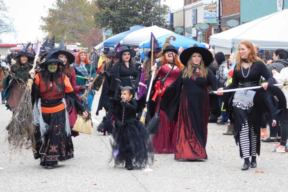 About 25 witches of all ages took part at Witches Dance at Blind River’s Woodward Avenue.