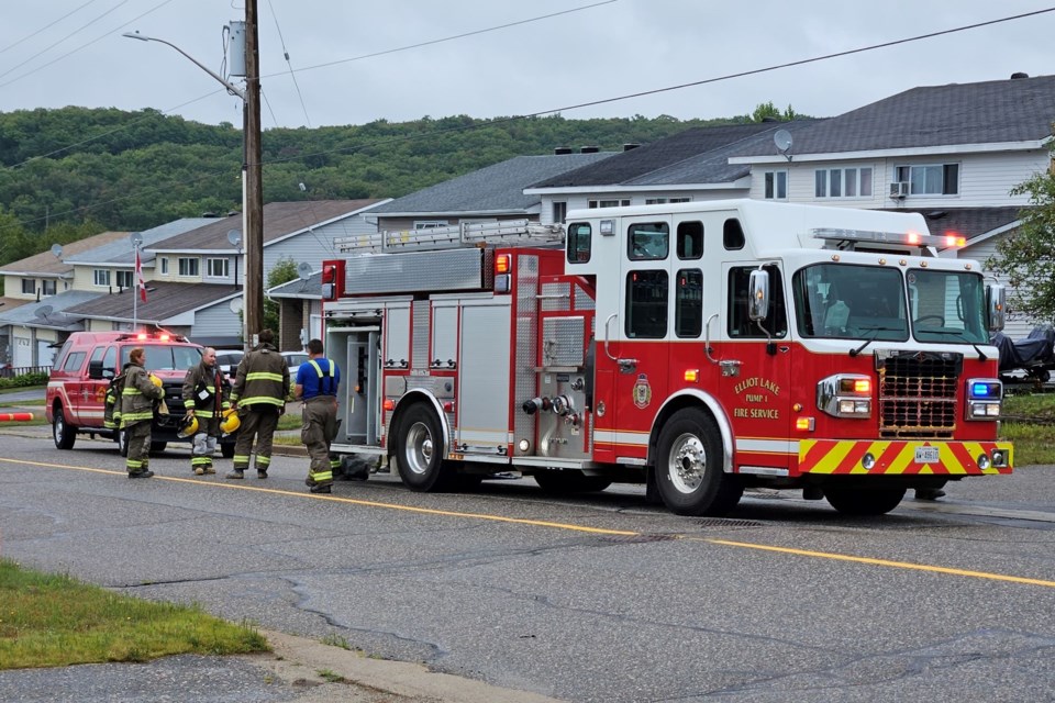 Elliot Lake Fire Department responded to a fire in a house on Frobel Drive Wednesday morning.