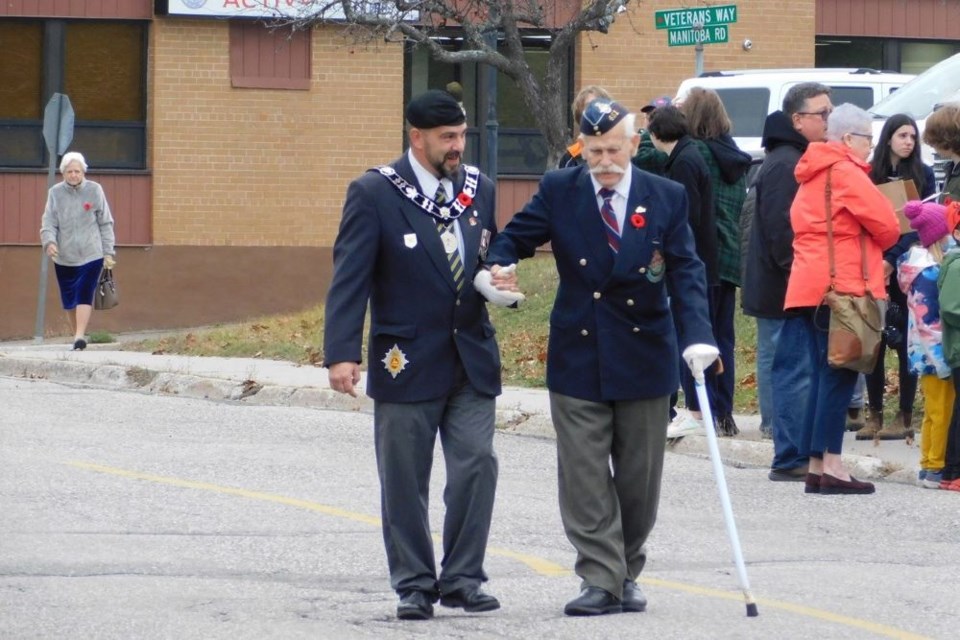 Remembrance Day Ceremonies in Elliot Lake in 2022.