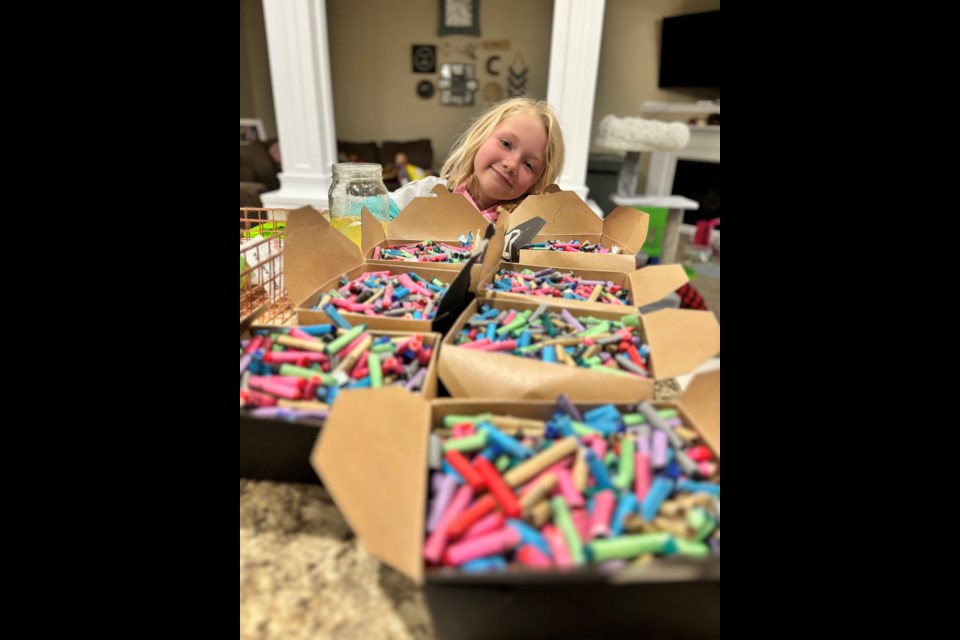 Lyla's Crayon Factory uses crayons that have been preowned, whether it be old, broken crayons, or donations from local restaurants. 
