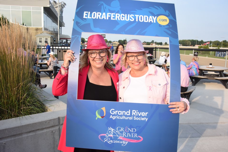 Fundraisers turned the track pink in support for Harness the Hope August 30/ Anderson Coats Photography / Sam Coats
