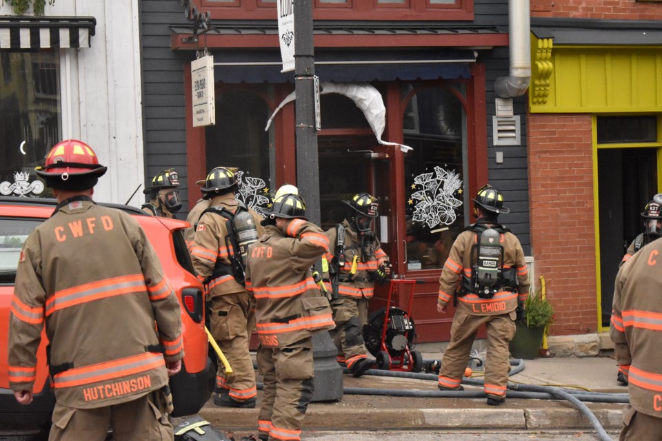 Firefighters were seen coming in and out of the Elora Bread Trading Co. but the fire chief reported no injuries in this incident.