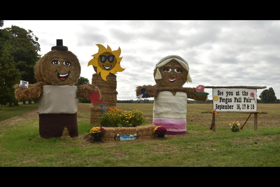 Fall fair season has arrived and so have lawn displays celebrating them. The Herrlinger family display as an entry for the Fergus Fall Fair can be seen on Wellington Road 18 past Sixth Line.