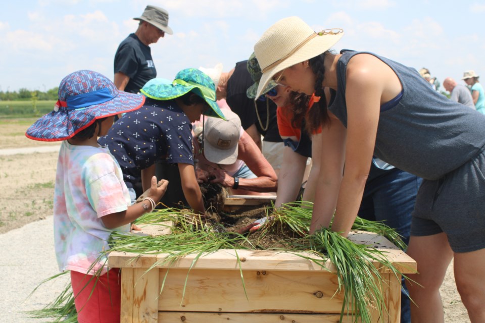 Volunteers of all ages participated in the planting event. 