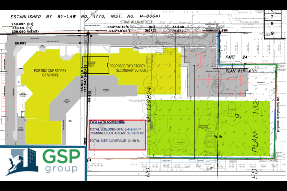 The Wellington Catholic District School Board has proposed to add a high school as an addition on St. Joseph Catholic School in Fergus.