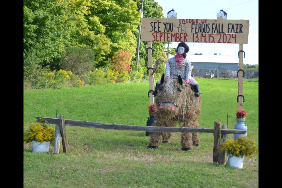 Hugh Lindsay and family's first place entry into the Fergus Fall Fair's yard display competition.