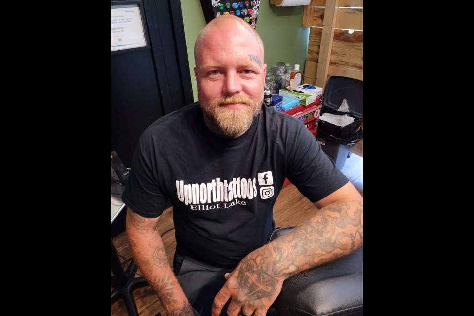 Sean Frost owner of Upnorthtattos in Elliot Lake.