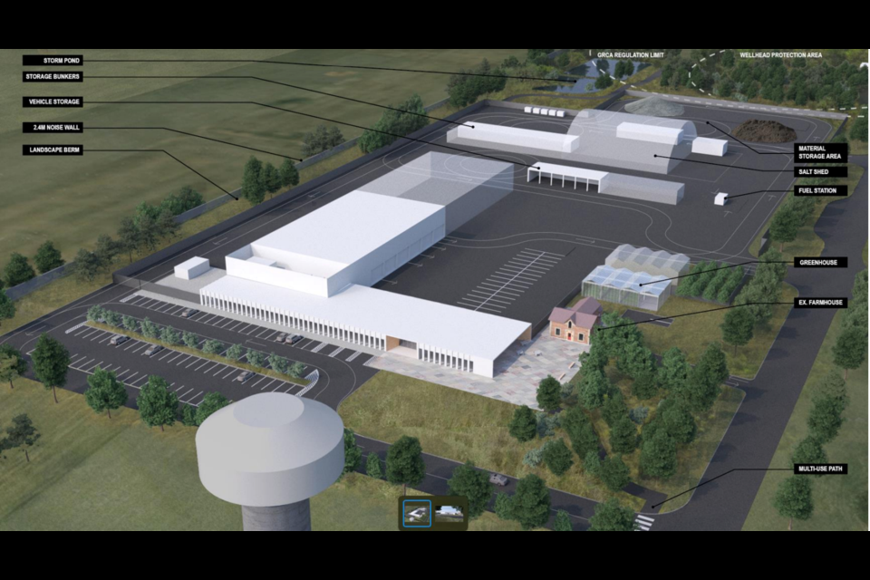 An updated rendering showing a concept for Centre Wellingtons new operations centre.