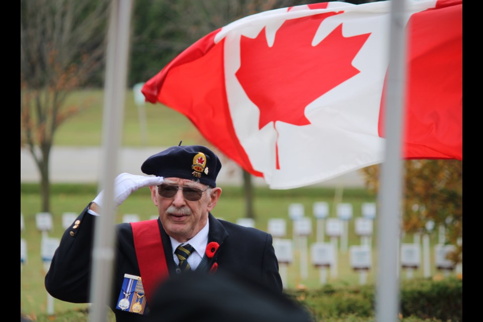 A crowd and legions from across the region gathered at the Wellington County Museum and Archives for the annual Remember Day event. The names of over 500 people from Wellington County killed in war would be ready.