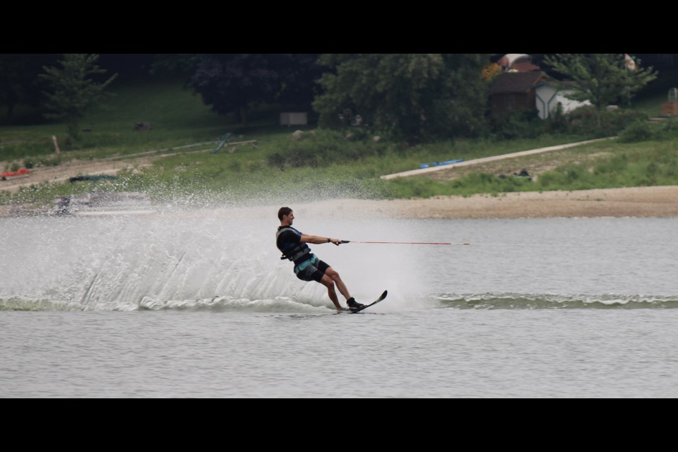 Water skiing on Conestogo Lake. 